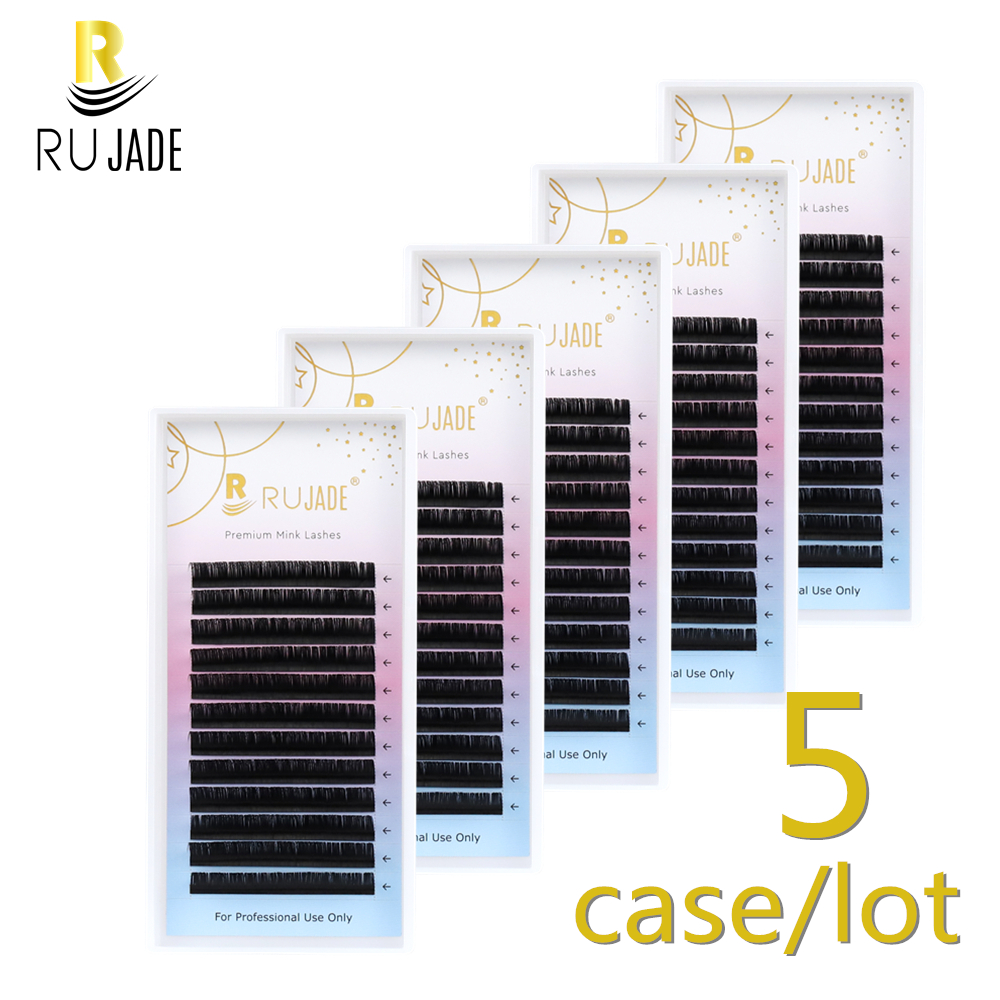 RUJADE 5 Cases/Lot False Eyela - огляд і ціна Eyelash Extension Russian Volume