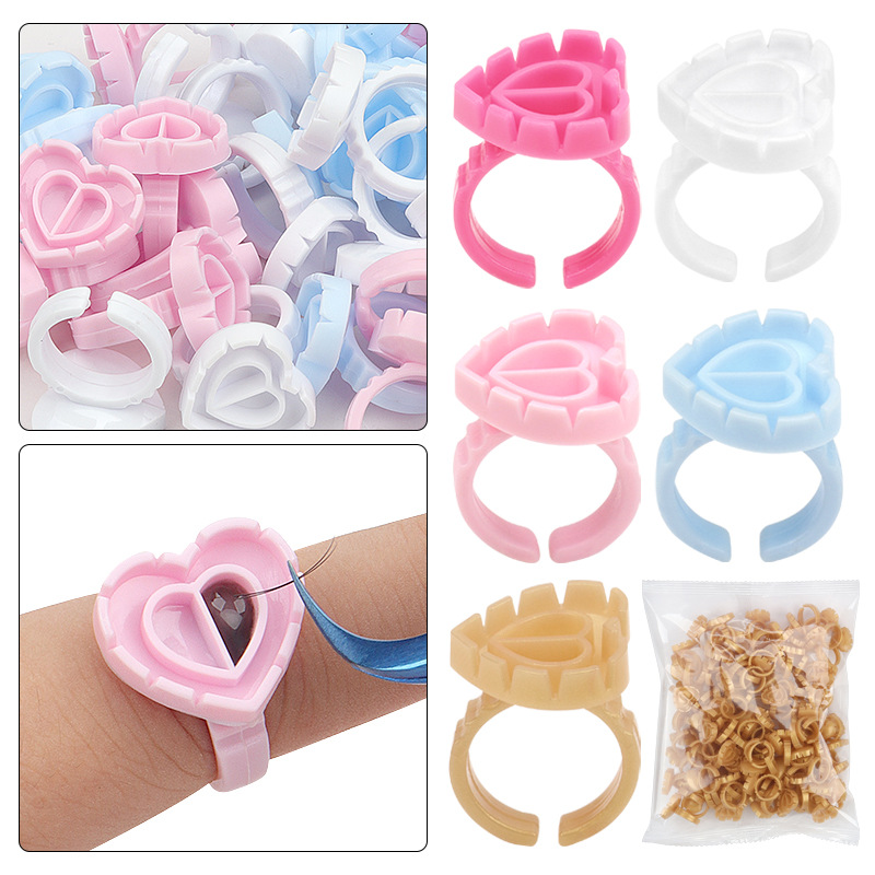 100 PCS Disposable Heart-shape - огляд і ціна Eyelash Extension Double Lash