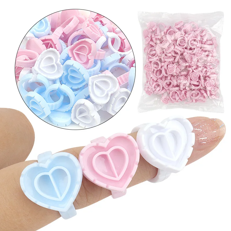 100 PCS Disposable Heart-shape - огляд і ціна Eyelash Extension Double Lash
