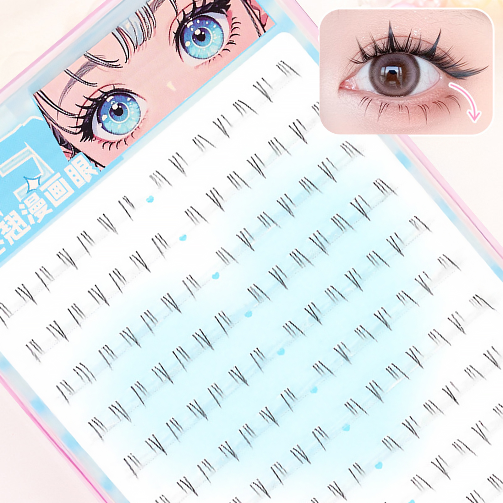Self Adhesive Bottom Lashes No - огляд і ціна Eyelash Extension Korea