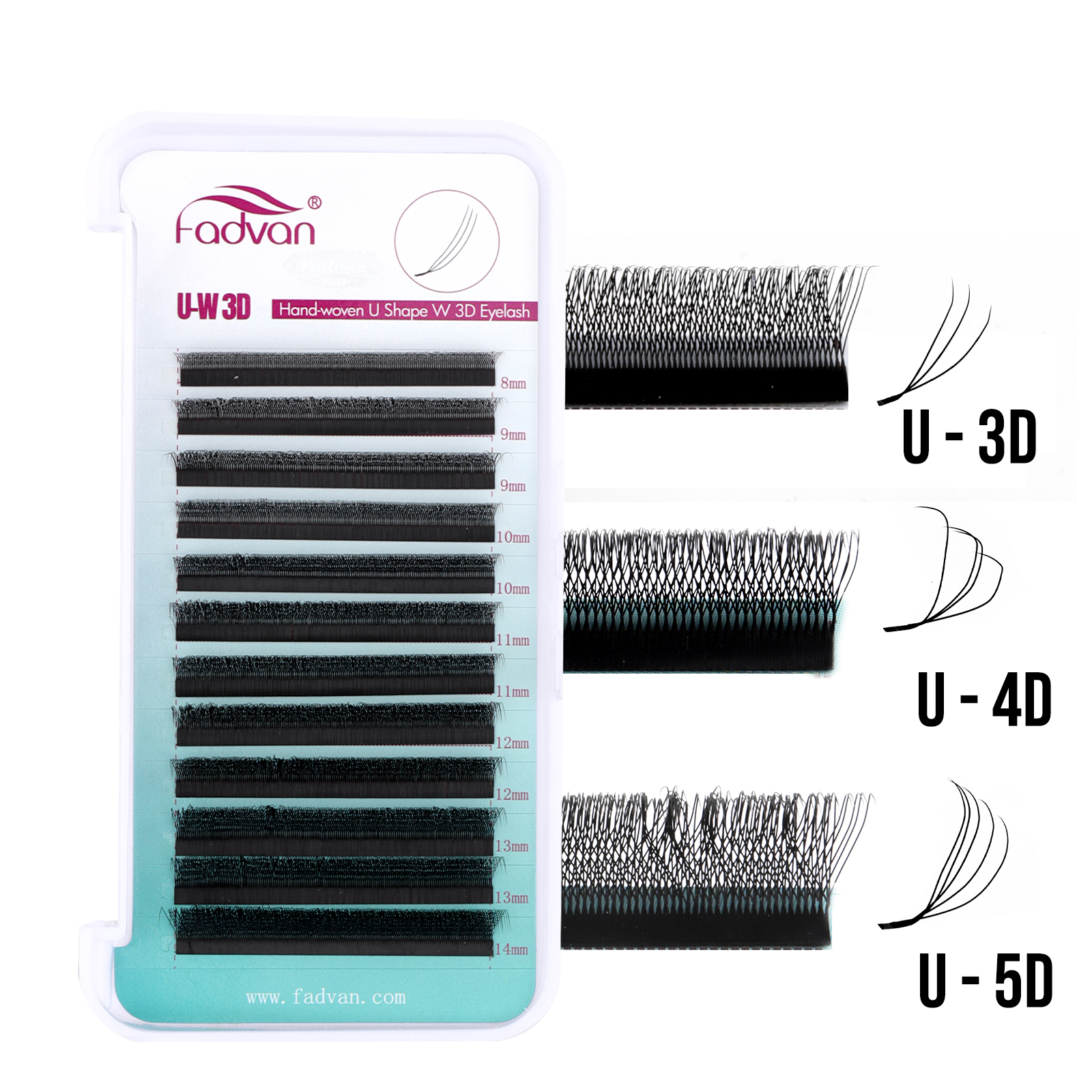 FADVAN U Shape 3DW Eyelash Ext - огляд і ціна Eyelash Extension Hybrid