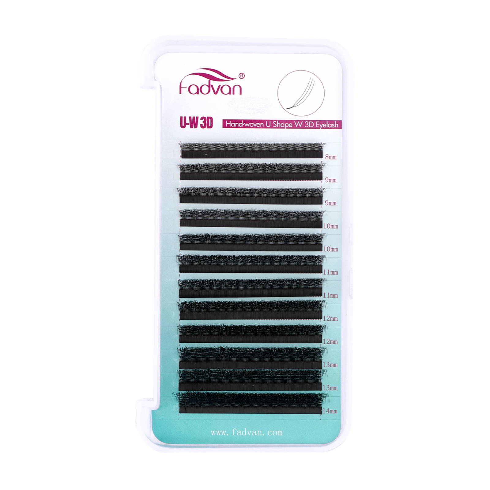 FADVAN U Shape 3DW Eyelash Ext - огляд і ціна Eyelash Extension Hybrid